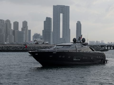 black predator yacht dubai marina