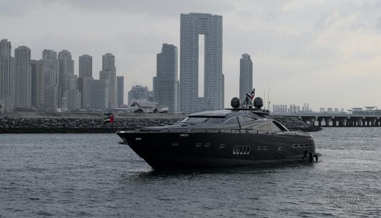 black predator yacht dubai marina