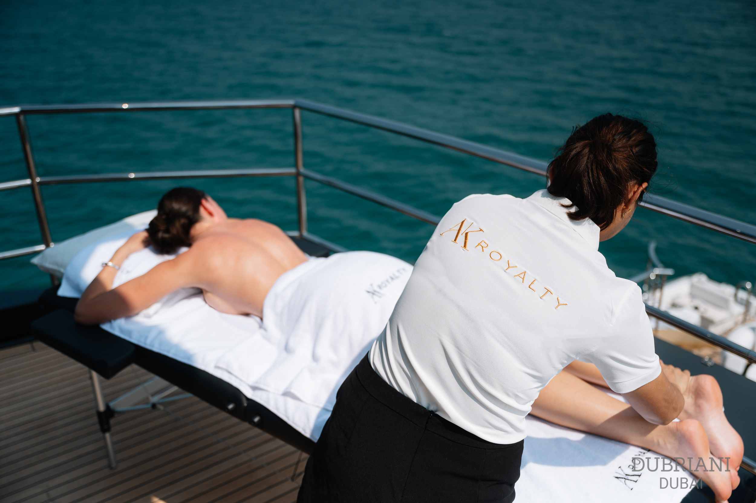 massage on a yacht