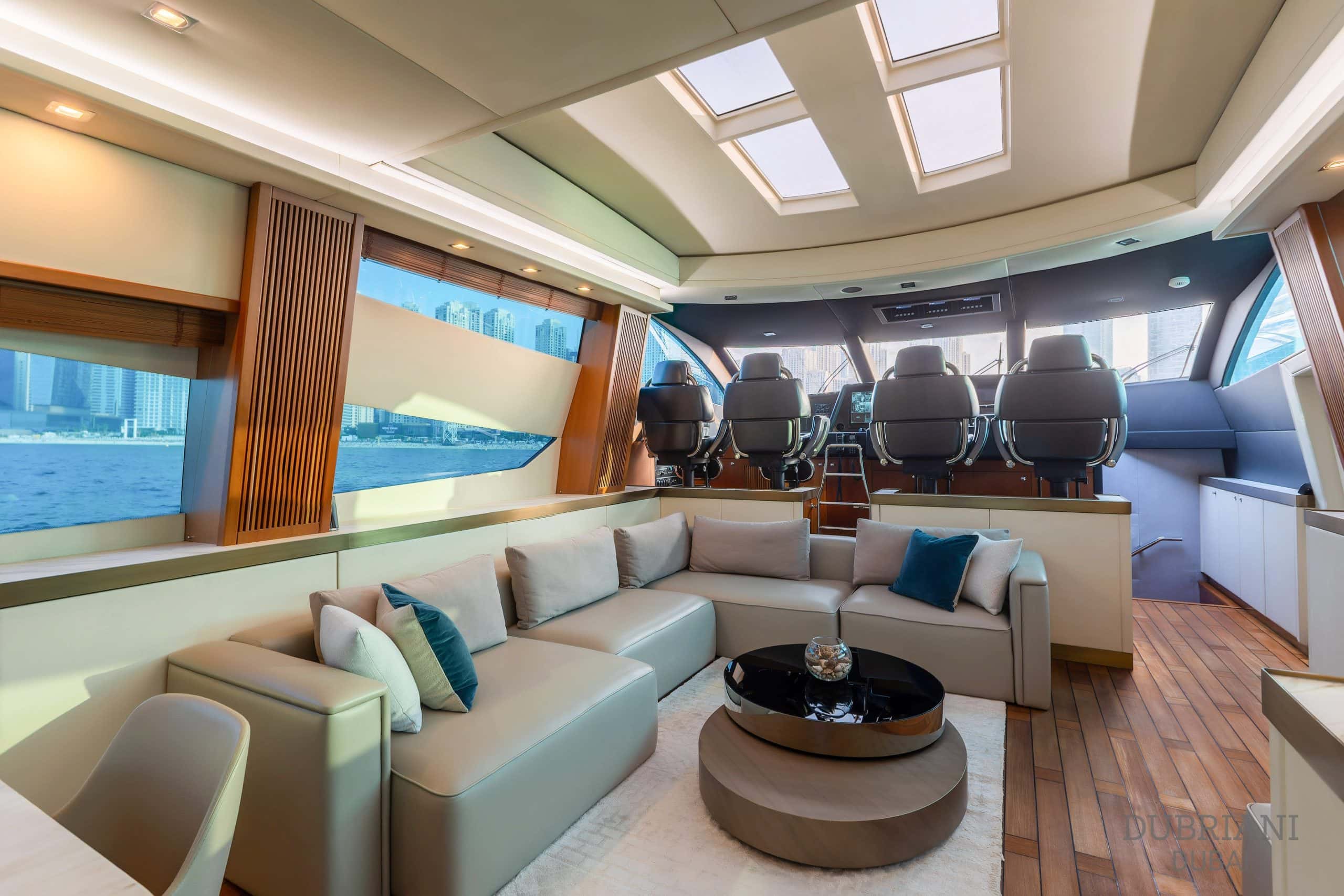 Sunseeker Interior of Luxury Yachts of Dubai