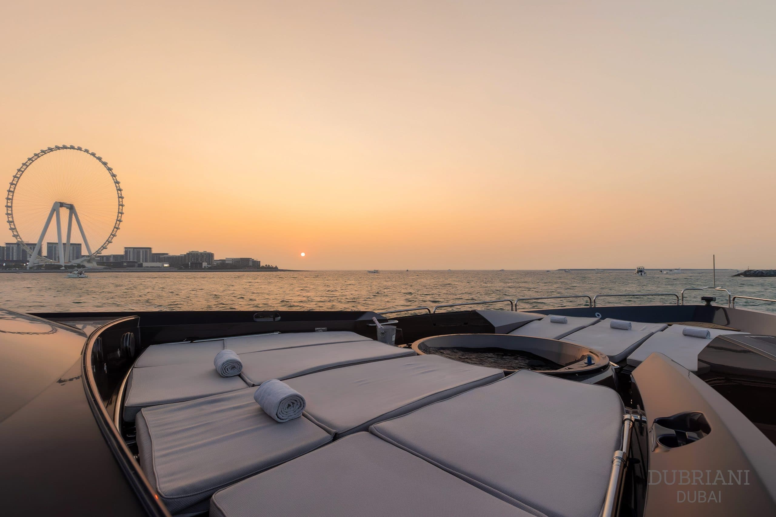 Charter the Sunseeker 108 Predator for an exclusive Dubai experience.
