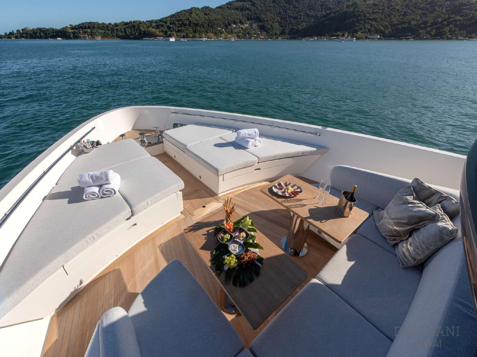 The sleek exterior of our San Lorenzo SX88 luxury yacht.