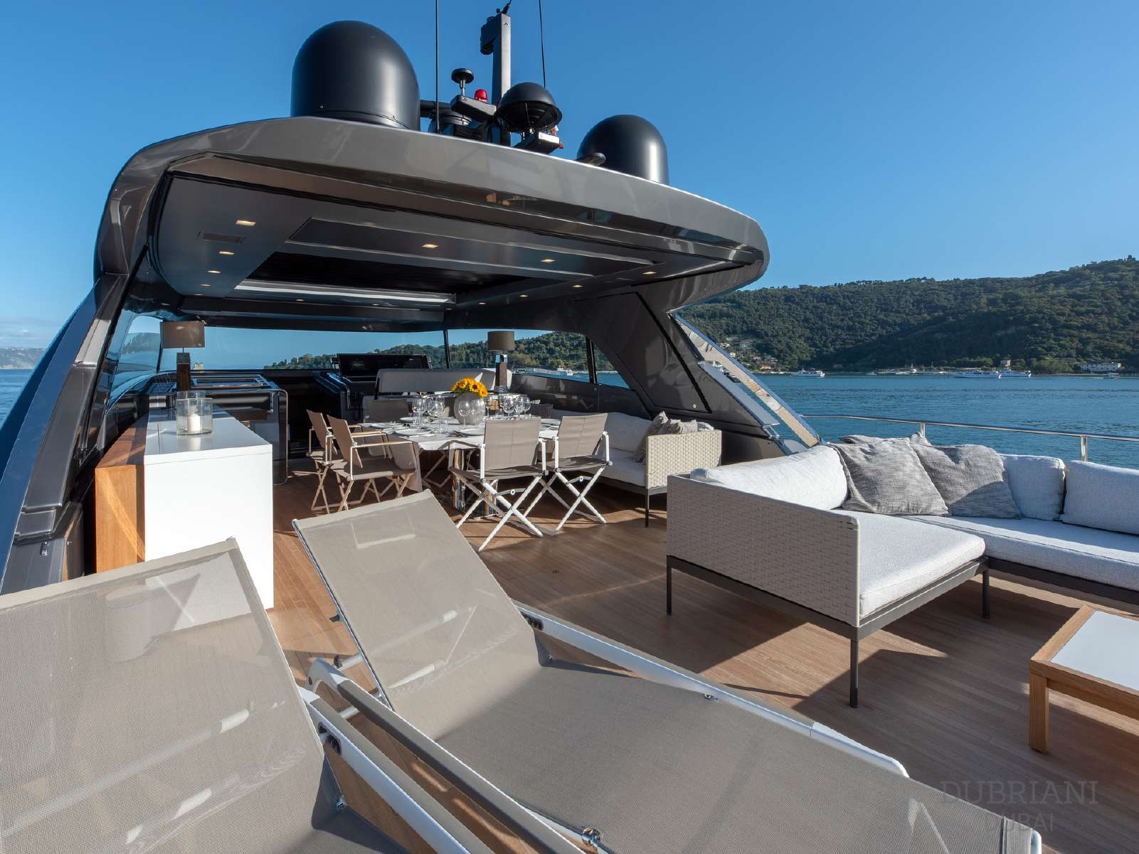 Guests relaxing on the comfortable deck of the San Lorenzo SX88."