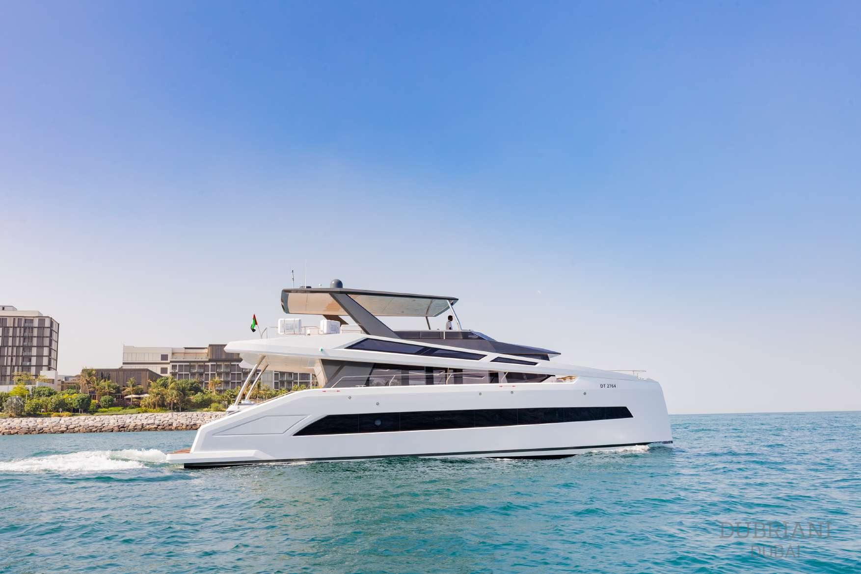Discover our exclusive catamaran yacht images in Dubai. Book this unforgettable experience for 45 guests.