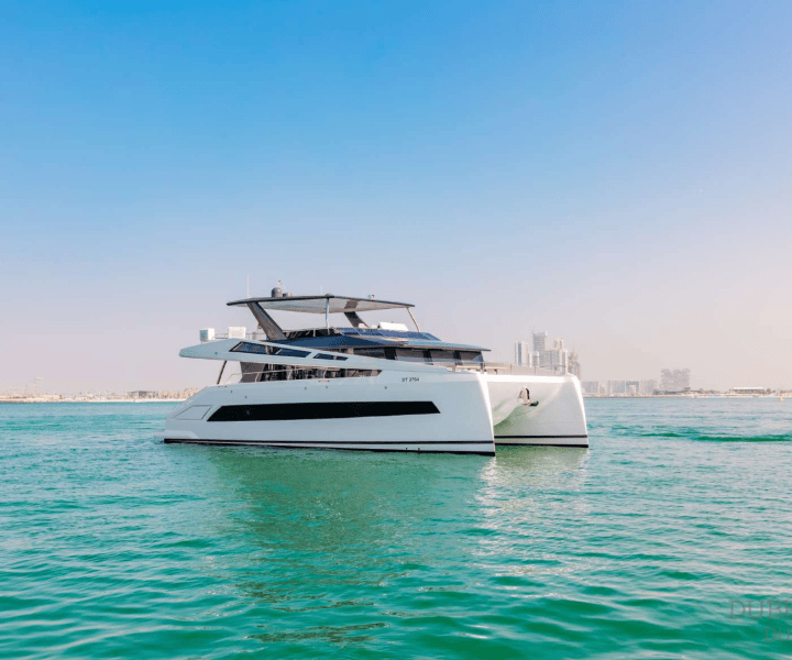 Experience luxury on the water with our Dubai catamaran yacht charter. Perfect for up to 45 guests. View the images now!