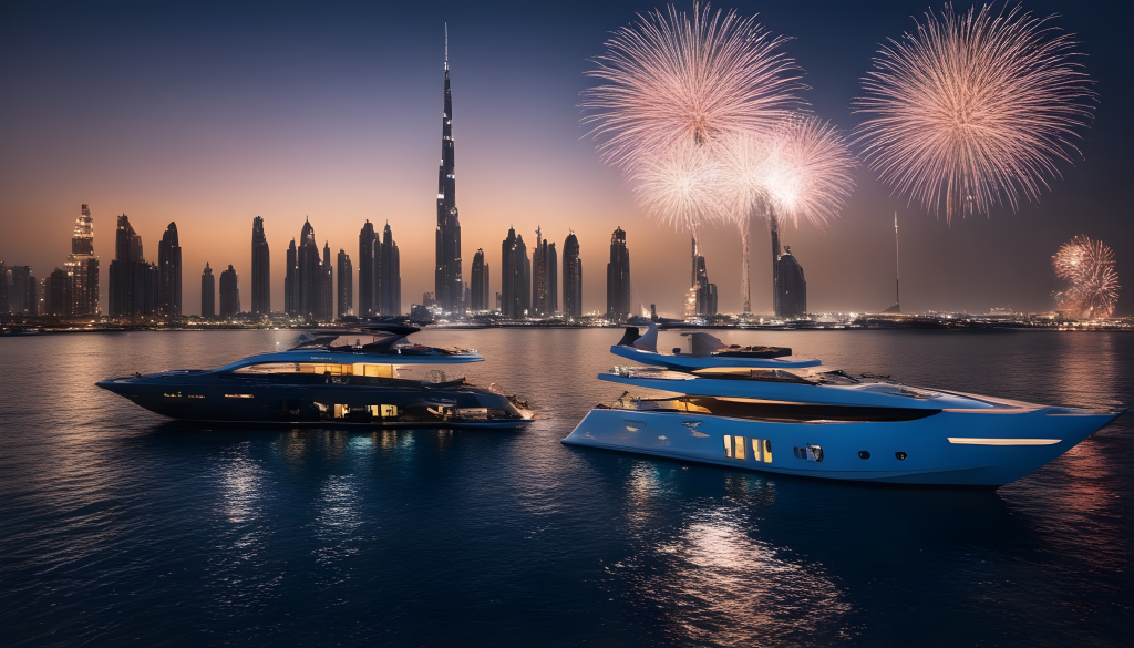 hire a private yacht in dubai for new years eve to celebrate with friend and family