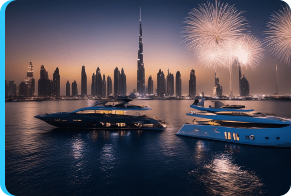 yacht rental dubai new years eve fireworks