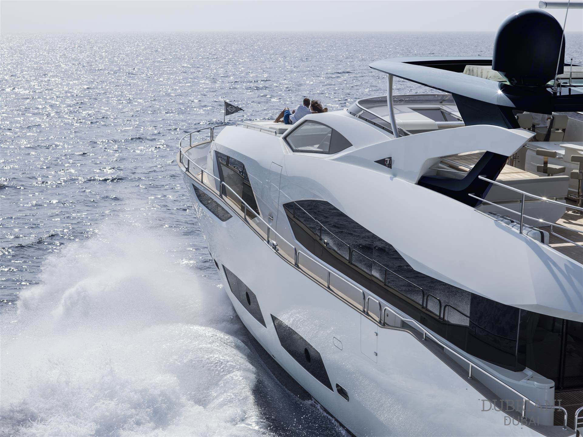 Sunseeker 95 Superyacht Deck with Sunbathing Lounge