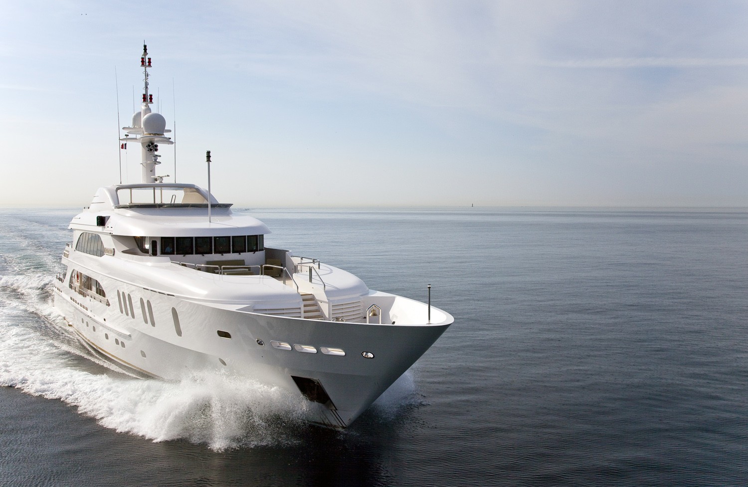 Athena 170 luxury motor yacht cruising at sea