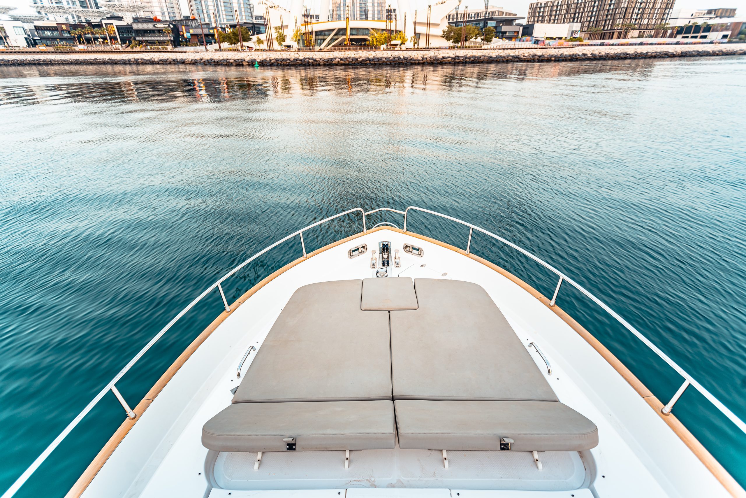 Azimut 50 Migueria yacht front bow deck view