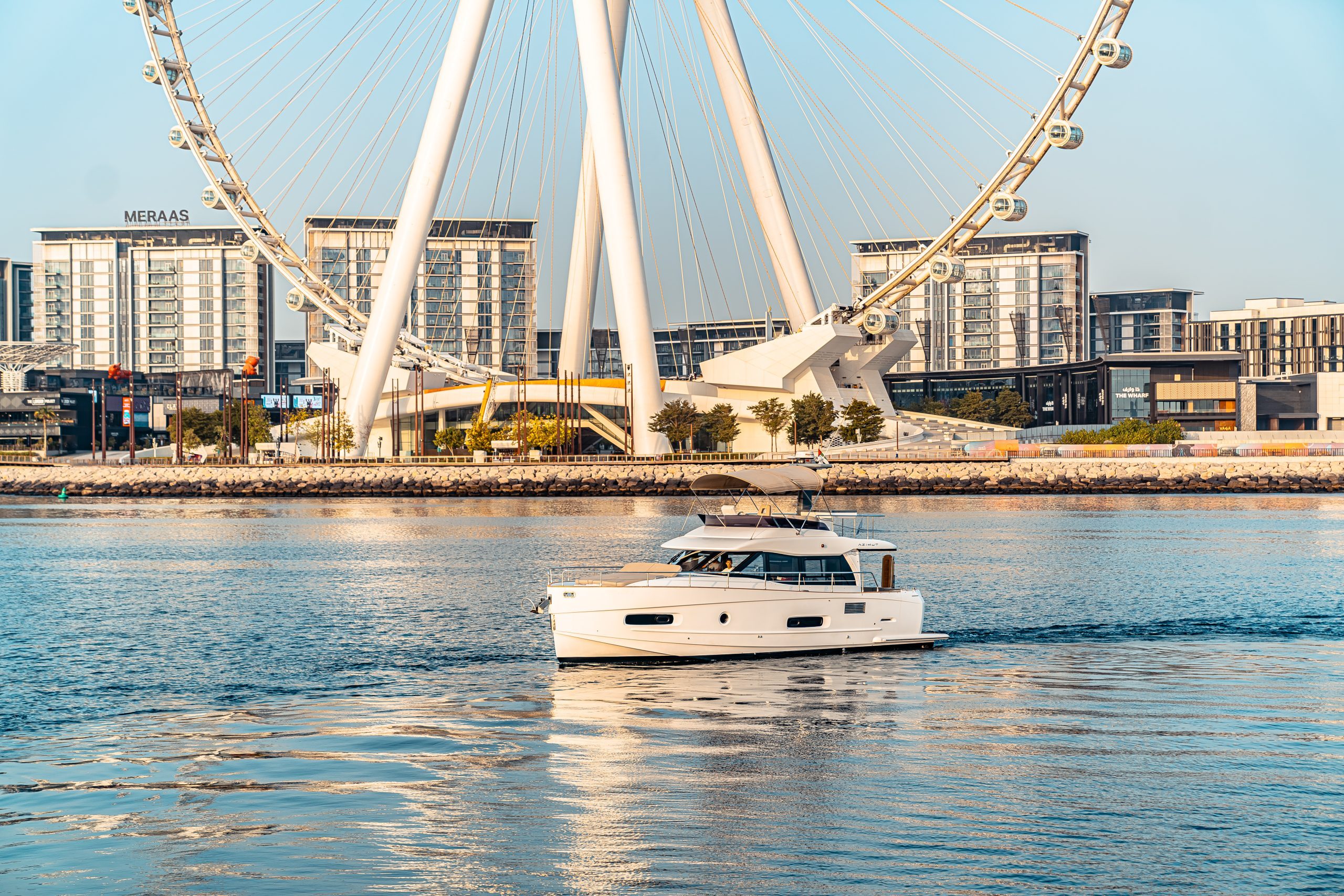 Azimut 50 Migueria luxury yacht exterior at marina