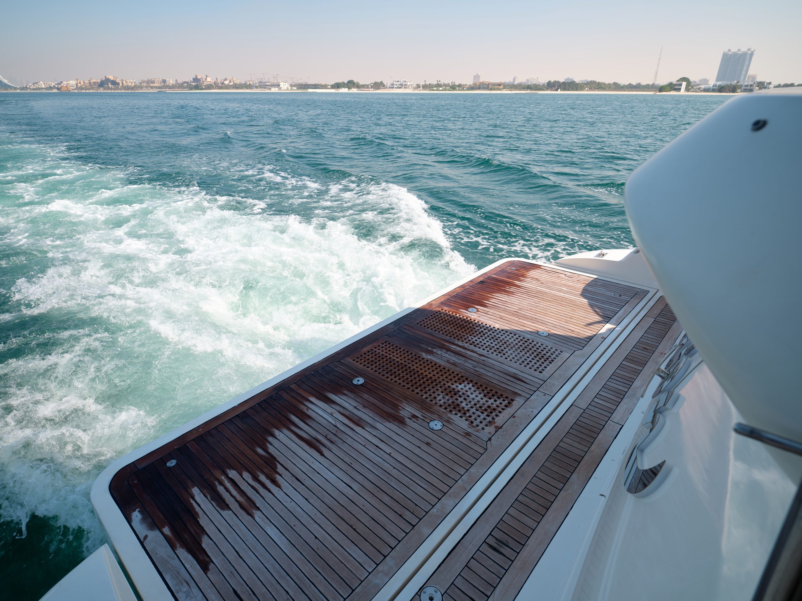 Swim platform with ocean water view from Azimut 88