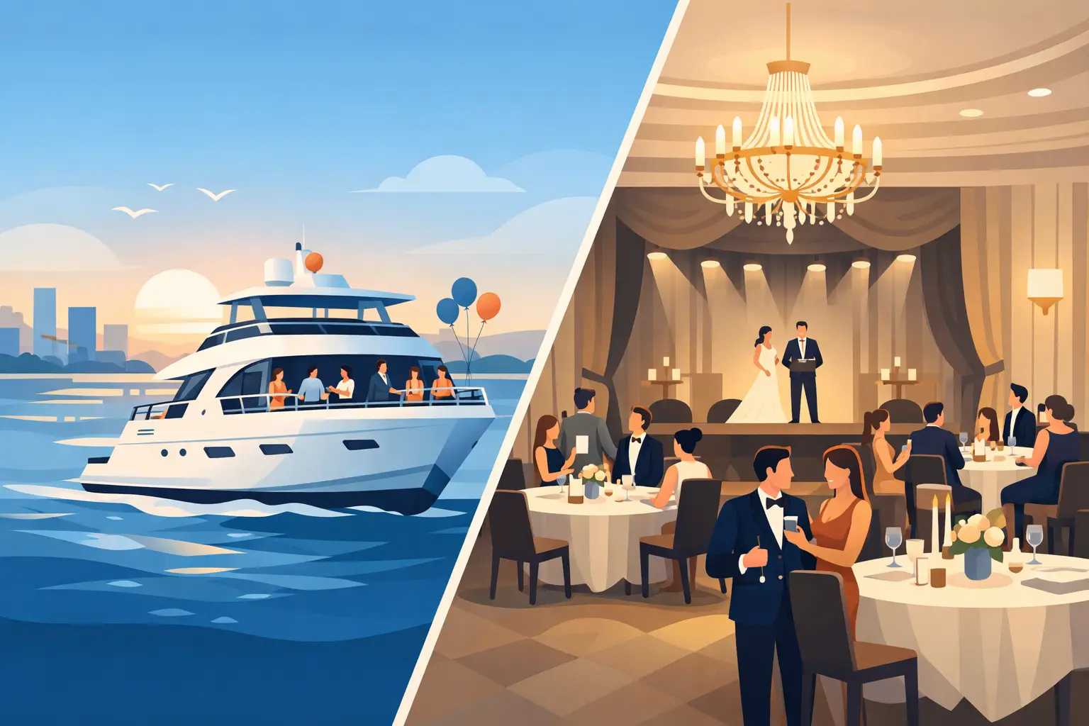 Yacht Charter Versus Hotel Ballroom for Events