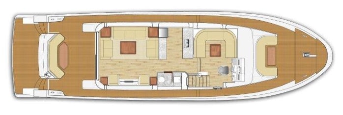 Nomad 65 main deck general arrangement — shipyard GA plan