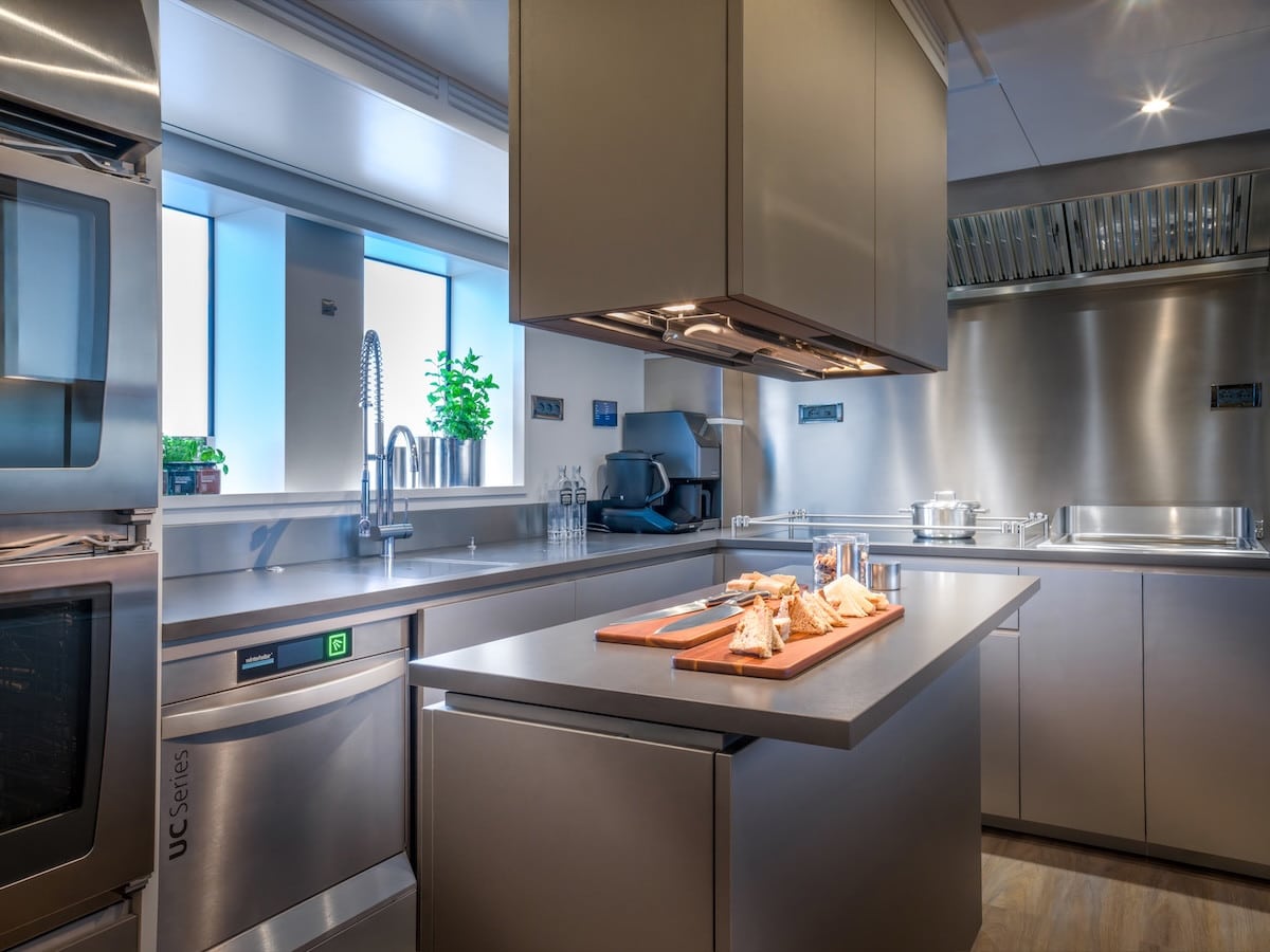 Riva 54Metri professional galley in stainless steel, broker photo
