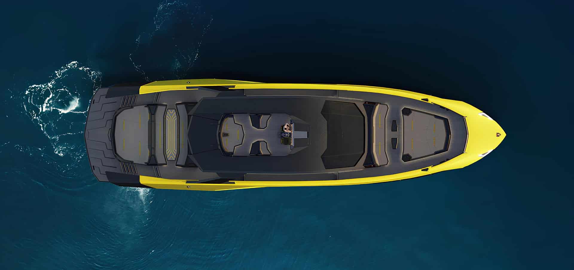 Tecnomar for Lamborghini 101 aerial, shipyard rendering