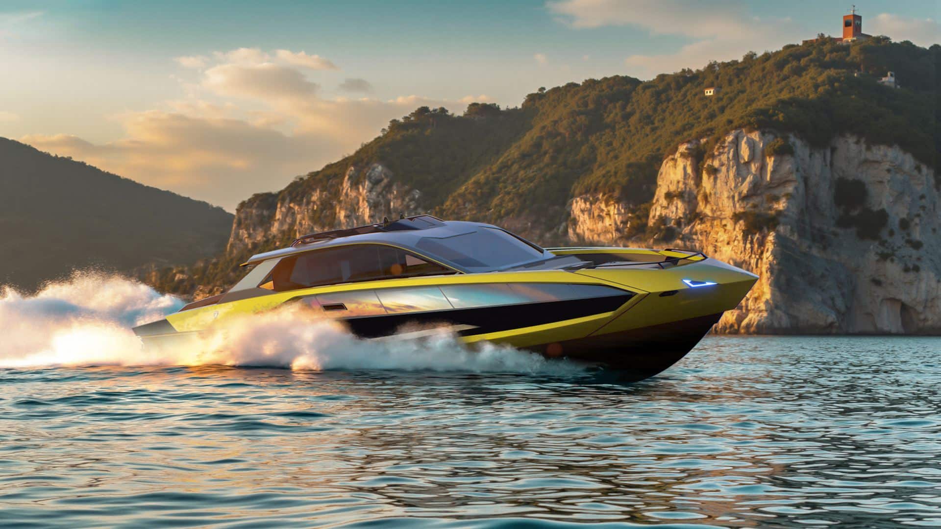 Tecnomar for Lamborghini 101 off the coast, press rendering