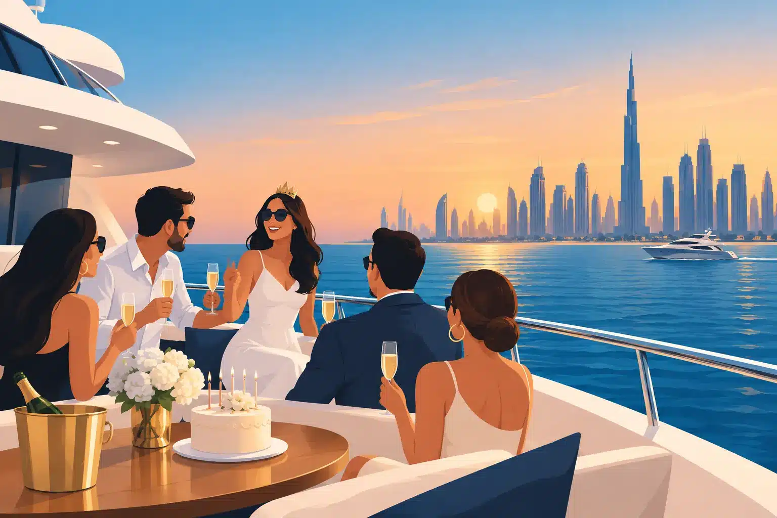 Birthday Yacht Party Example for Dubai Hosts